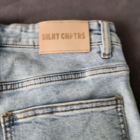 SILNT CHPTRS Jeans Womens Size 30 High Rise Baggy Wide Leg Blue - Picture 10 of 11